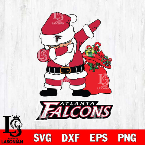 Atlanta Falcons Santa Dabbing Christmas Svg Eps Dxf Png File,NFL Svg Files,Digital Download,Sublimation,Instant Download