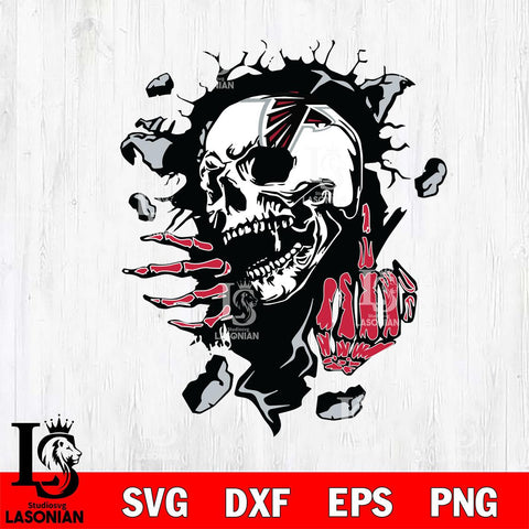 Atlanta Falcons Savage Skull SVG