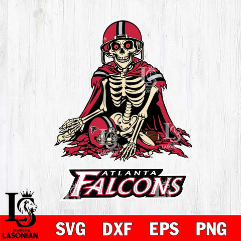 Atlanta Falcons Skeleton Football 3 Svg Eps Dxf Png File, Digital Download