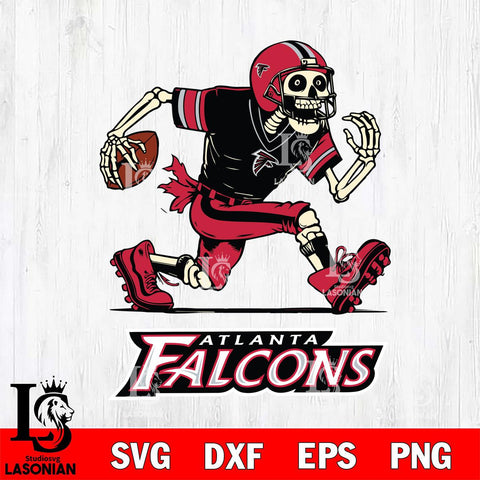 Atlanta Falcons Skeleton Football Svg Eps Dxf Png File, Digital Download