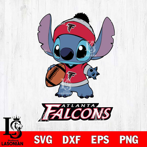 Atlanta Falcons Stitch Disney, Svg Eps Dxf Png File, Digital Download