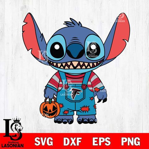 Atlanta Falcons Stitch Horror Football Halloween Svg Eps Dxf Png File, NFL svg, Digital Download, Instant Download