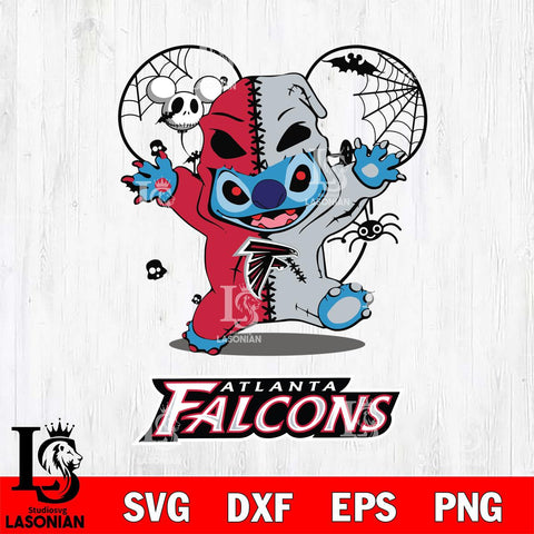 Atlanta Falcons Stitch Horror Halloween 2 Svg Eps Dxf Png File, Digital Download, Instant Download