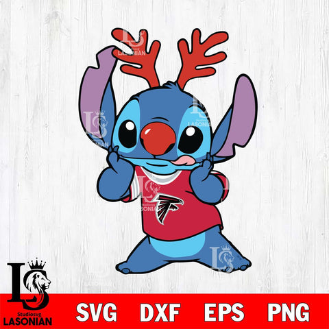 Atlanta Falcons Stitch Reindeer Svg Eps Dxf Png File, Digital Download, Instant Download