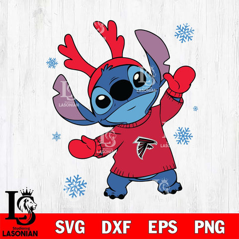 Atlanta Falcons Stitch Santa Christmas Svg Eps Dxf Png File, Digital Download, Instant Download