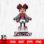 Atlanta Falcons Style Minnie Disney Svg Eps Dxf Png File, Digital Download, Instant Download