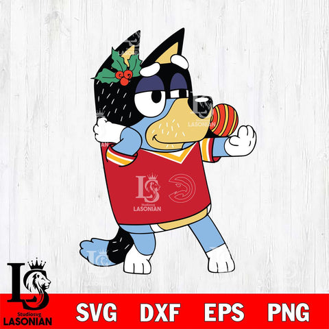 Atlanta Hawks Bandit Heeler Christmas Svg Eps Dxf Png File, Digital Download, Instant Download