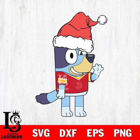 Atlanta Hawks Bluey Christmas Svg Eps Dxf Png File, Digital Download, Instant Download