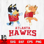 Atlanta Hawks Bluey Dance Svg Eps Dxf Png File, Digital Download, Instant Download