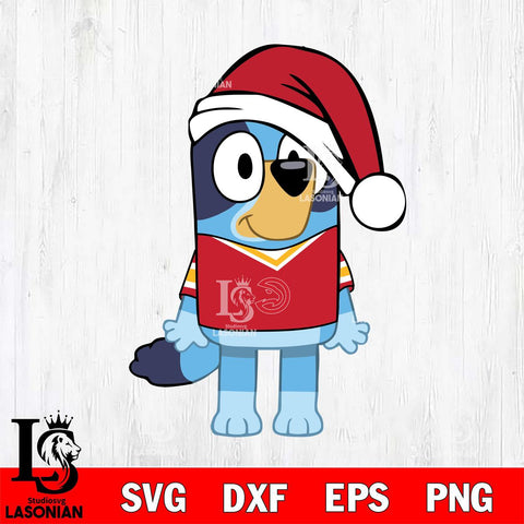 Atlanta Hawks Bluey Dog Christmas Svg Eps Dxf Png File, Digital Download, Instant Download