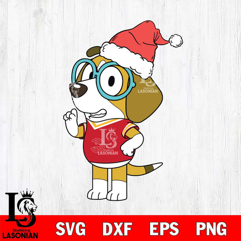 Atlanta Hawks Bluey Honey Christmas Svg Eps Dxf Png File, Digital Download, Instant Download