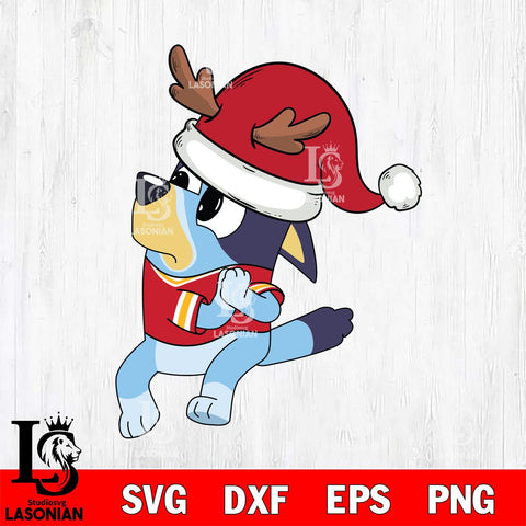 Atlanta Hawks Bluey Santa Claus Christmas Svg Eps Dxf Png File, Digital Download, Instant Download