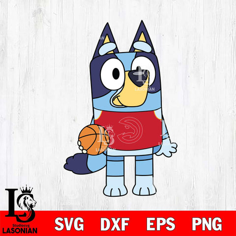 Atlanta Hawks Bluey sport 2 Svg Eps Dxf Png File, Digital Download, Instant Download