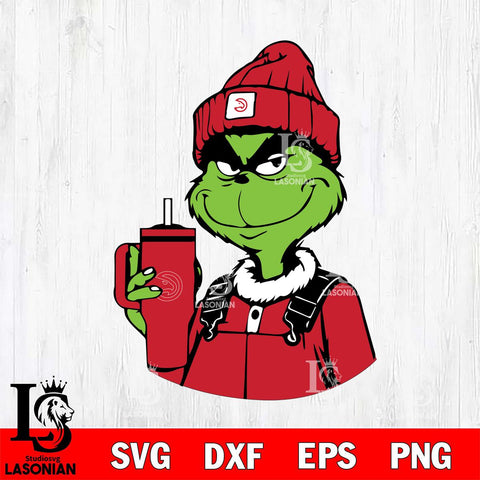 Atlanta Hawks Boujee Grinch 2 Svg Eps Dxf Png File, Digital Download, Instant Download