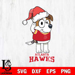 Atlanta Hawks Christmas Bluey Jack Sport Svg , Christmas Svg , Bluey svg , Digital Download, dxf eps png pdf file