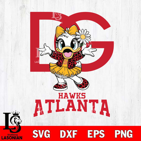 Atlanta Hawks Dolce And Gabbana Daisy Duck Disney Svg Eps Dxf Png File, Digital Download, Instant Download