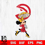 Atlanta Hawks Fancy Minnie Svg Eps Dxf Png File, Digital Download, Instant Download