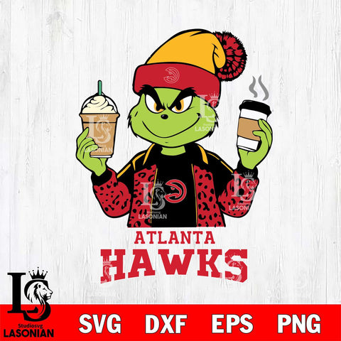 Atlanta Hawks Grinch 2 coffee Svg Eps Dxf Png File, Digital Download, Instant Download