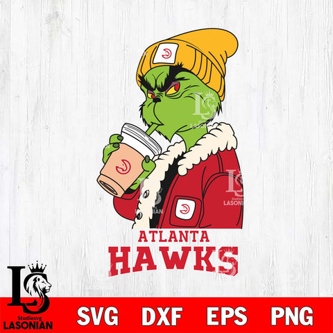 Atlanta Hawks Grinch Bougie Football Svg Eps Dxf Png File, Digital Download, Instant Download