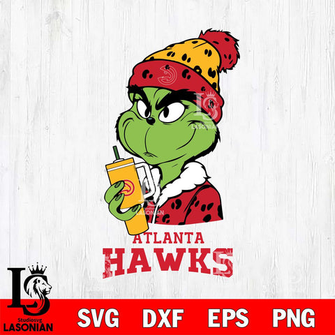 Atlanta Hawks Grinch Bougie Leopard Svg Eps Dxf Png File, Digital Download, Instant Download