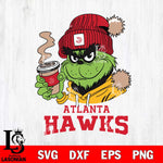 Atlanta Hawks Grinch Cofffe Hoodie Cut Files Cricut, Svg Dxf Eps Png file , Silhouette