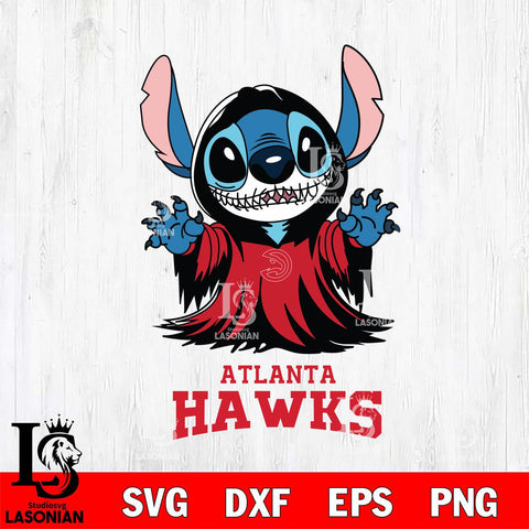 Atlanta Hawks Stitch Ghost Svg Eps Dxf Png File, NBA svg, Digital Download, Instant Download