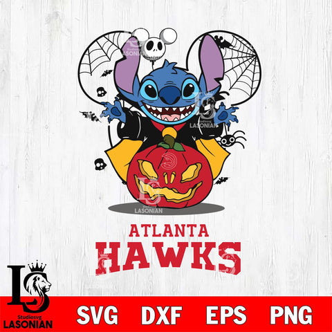 Atlanta Hawks Stitch Horror Halloween Svg Eps Dxf Png File, Digital Download, Instant Download