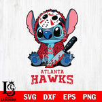 Atlanta Hawks Stitch Jason Voorhees Svg Eps Dxf Png File, NBA svg, Digital Download, Instant Download