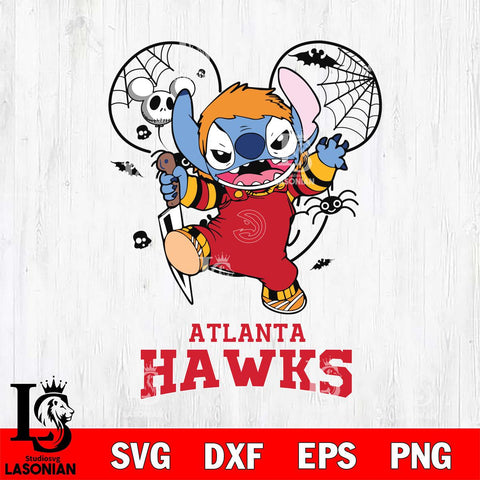 Atlanta Hawks Stitch Michael Halloween Svg Eps Dxf Png File, Digital Download, Instant Download