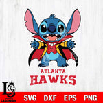 Atlanta Hawks Stitch Vampire halloween Svg Eps Dxf Png File, NBA svg, Digital Download, Instant Download