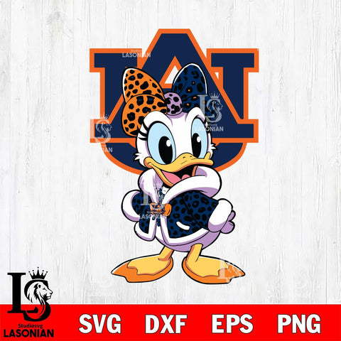 Auburn Tigers Fancy Daisy Duck Disney Svg Eps Dxf Png File, Digital Download, Instant Download