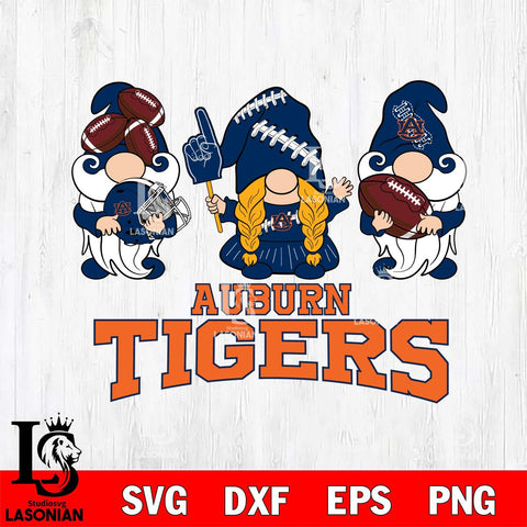 Auburn Tigers 3 Gnomes Football Svg Eps Dxf Png File, Digital Download, Instant Download