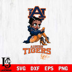 Auburn Tigers Beauty Black Fan Girl Football, Svg Eps Dxf Png File, Digital Download