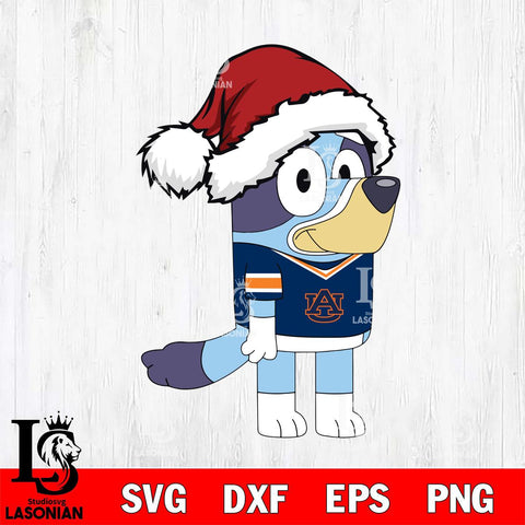 Auburn Tigers Bluey Cartoon Christmas Svg Eps Dxf Png File, Digital Download, Instant Download