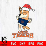 Auburn Tigers Bluey Chilli Happy Christmas Svg Eps Dxf Png File, Digital Download