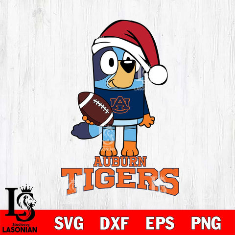 Auburn Tigers Bluey Christmas Svg Eps Dxf Png File, Digital Download