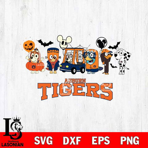 Auburn Tigers Bluey Halloween Svg Eps Dxf Png File, Digital Download, Instant Download