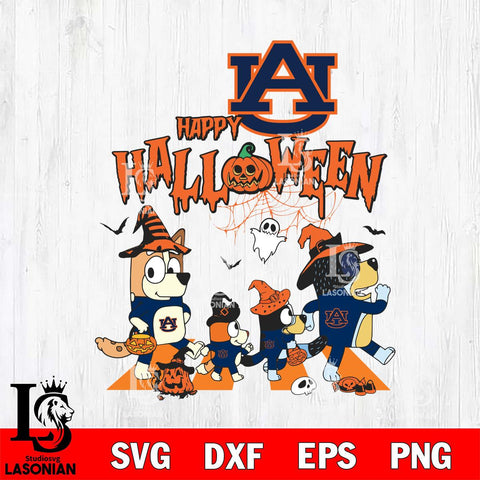 Auburn Tigers Bluey Halloween Family Svg Eps Dxf Png File, Digital Download, Instant Download