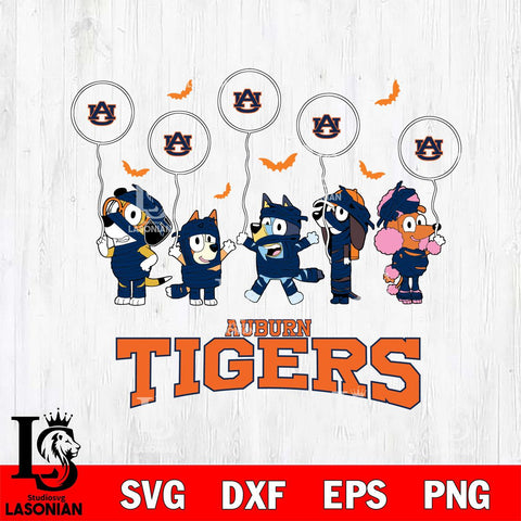 Auburn Tigers Bluey Halloween Spooky Svg Eps Dxf Png File, Digital Download, Instant Download