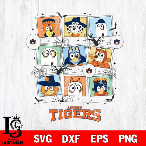 Auburn Tigers Bluey Halloween Sport Svg Eps Dxf Png File, Digital Download, Instant Download