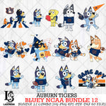 Auburn Tigers Bluey NCAA Bundle 12 Svg Eps Dxf Png File, Digital Download, Instant Download