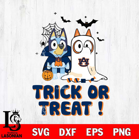 Auburn Tigers Bluey Trick or Treat Halloween Svg Eps Dxf Png File, Digital Download, Instant Download