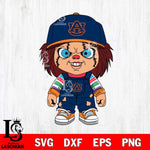 Auburn Tigers Chucky Football Horror Halloween Svg Eps Dxf Png File, NCAA svg, Digital Download, Instant Download