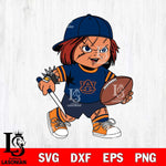 Auburn Tigers Chucky Horror 10 Svg Eps Dxf Png File, NCAA svg, Digital Download, Instant Download