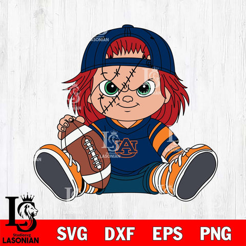 Auburn Tigers Chucky Horror 11 Svg Eps Dxf Png File, NCAA svg, Digital Download, Instant Download