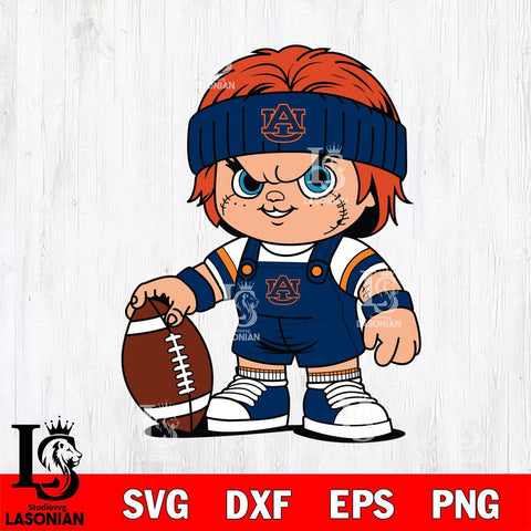 Auburn Tigers Chucky Horror 5 Svg Eps Dxf Png File, NCAA svg, Digital Download, Instant Download