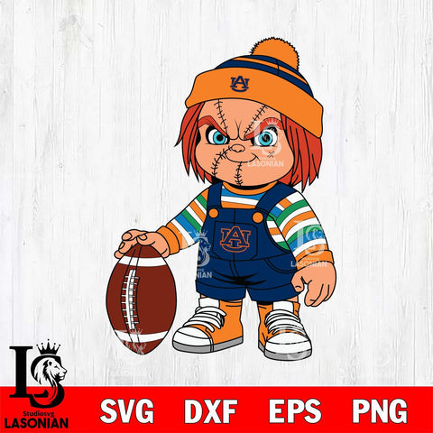 Auburn Tigers Chucky Horror 6 Svg Eps Dxf Png File, NCAA svg, Digital Download, Instant Download