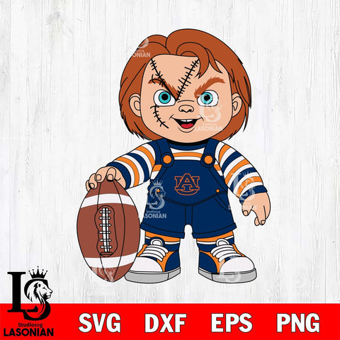 Auburn Tigers Chucky Horror 7 Svg Eps Dxf Png File, NCAA svg, Digital Download, Instant Download