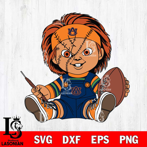 Auburn Tigers Chucky Horror 9 Svg Eps Dxf Png File, NCAA svg, Digital Download, Instant Download