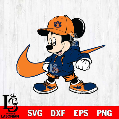 Auburn Tigers Cool Mickey Mouse Svg Eps Dxf Png File, NCAA svg, Digital Download, Instant Download